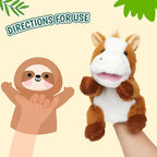 Easfan Horse Hand Puppet with Movable Mouth Interactive Storytelling Cute Soft - Image 3