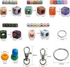 Aqltidiz DIY Beaded Keychain Making Kit, Heart Beads, Swivel Snap Hooks - Image 3