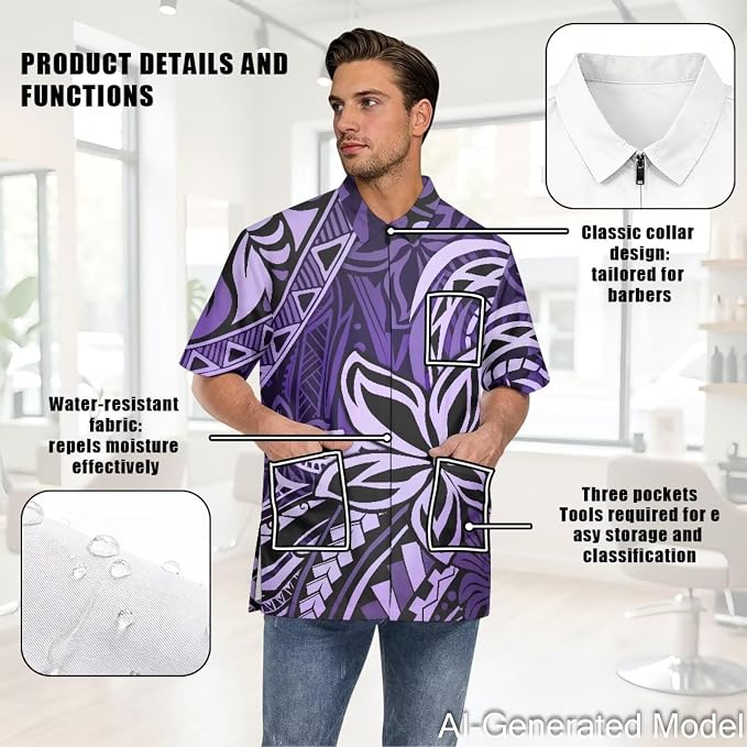 Professional Grooming Smock Unisex, Water Resistant Anti-Static | Hairdresser - Image 5