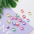 100pcs Colorful Rainbow Polymer Clay Spacer Beads - Image 3
