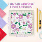 Aubliss 200pcs 100% Cotton Fabric Bundle 4" x 4" PreCut Fat Squares Sheets - Image 2