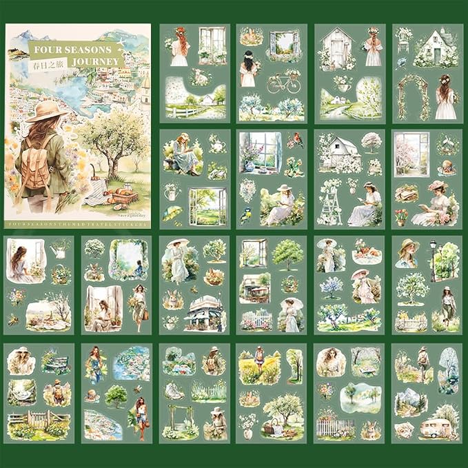Spring Landscape Pre-Cut Journal Sticker Book - Image 2