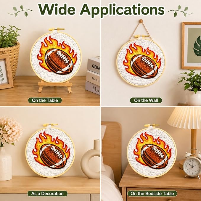 ZMYORAH American Football Punch Needle Kit - Image 7