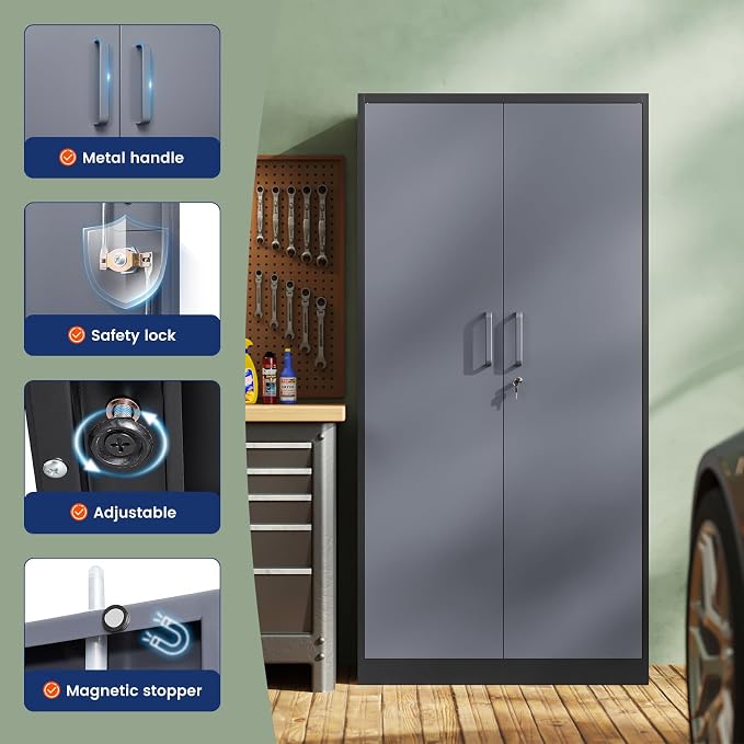 Yizosh Metal Storage Cabinet - Image 4