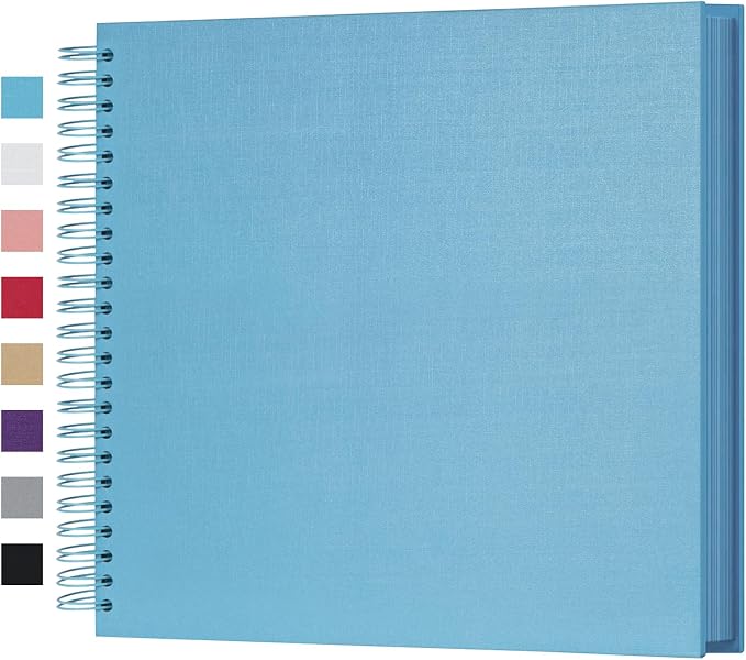 potricher 12 x 12 Inch Large DIY Scrapbook Photo Album 80 Pages Thick Kraft by potricher