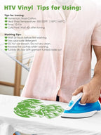 Apple Green Heat Transfer Vinyl Bundle : 16 Pack 12" x 10" Apple Green HTV Vinyl - Image 4