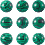 FASHEWELRY 50Pcs Synthetic Malachite Cabochons Flat Back Gemstone Cabochons by FASHEWELRY