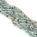 60PCS 6mm Natural Colorful Frosted Amazonite Gemstone Round Loose Beads Stone - Image 4