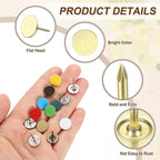 uxcell 150Pcs Upholstery Tacks, 11mmx15mm Flat Head Thumb Tack Decorative - Image 3