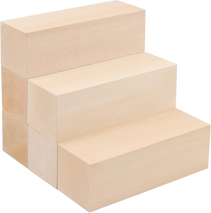 JOIKIT 15 Pack 5 x 2 x 2 Inches Basswood Carving Blocks, Unfinished Soft Wood - Image 8