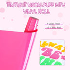 Tintnut Hot Pink Puff Heat Transfer Vinyl Roll, easy cut & weed, stretch - Image 2