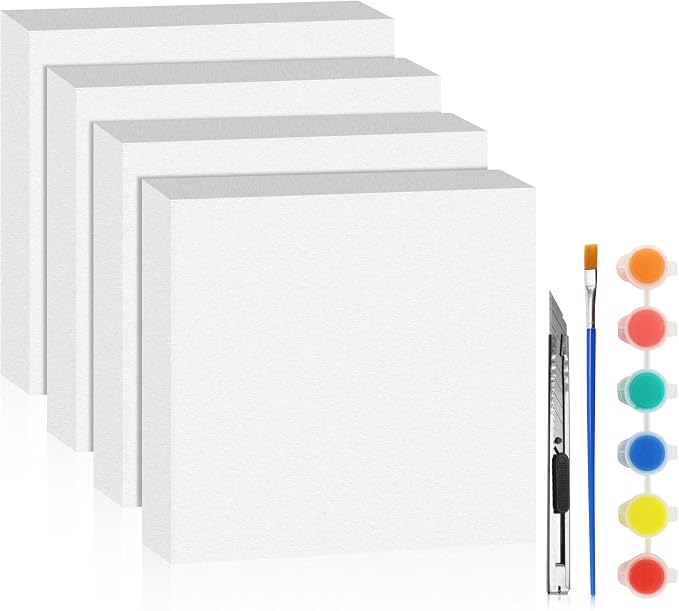 LuckyFoam White 4 Pack 12x12x2 inch Foam Sheets 2 Inch Thick | Polystyrene by LuckyFoam