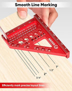 Saker 3D Multi-Angle Measuring Square Ruler, Aluminum Alloy Carpenter Square - Image 3