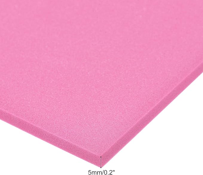 uxcell Pink EVA Foam Sheets 10 x 10 Inch 5mm Thickness - Image 3