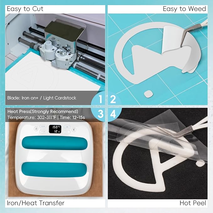 Aoder White Heavy Duty Puff Vinyl Heat Transfer - Image 6