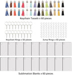 240Pcs Sublimation Keychain Blanks Double Sides 80 MDF Sublimation Keychains - Image 5