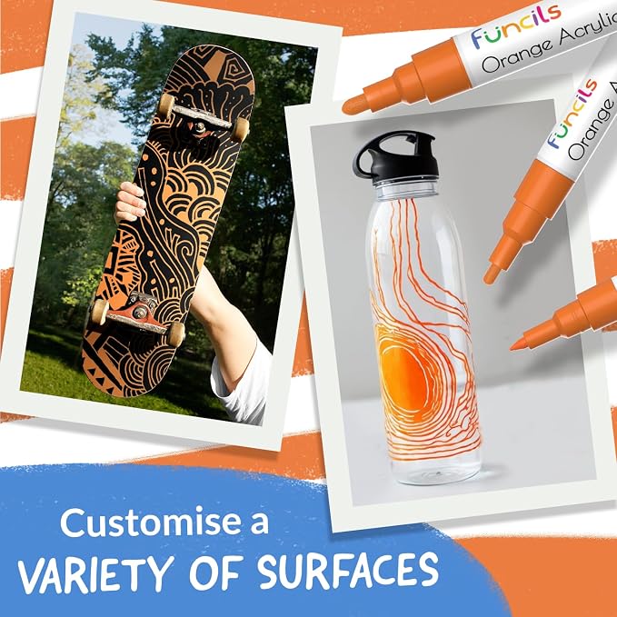 5 Orange Paint Pens - Image 5