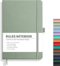 RETTACY Lined Journal Notebook, 192 Numbered Pages, A5 Size | Leather Hardcover by RETTACY