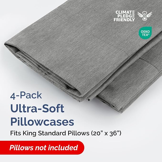 King Standard Pillow Cases Set of 4 - Image 2