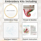 Louise Maelys Cardinal Embroidery Kit, Cross Stitch Kit - Image 3