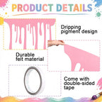 8 PCS Art Themed Party Table Skirt Back to School Felt Table Skirts Pastel Felt - Image 3