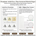 9 x 12 inches Sketch Book, Top Spiral Bound Sketch Pad, 4 Pack 100 Sheets Each - Image 2