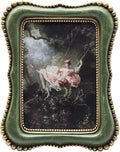 4x6 Vintage Picture Frame, Antique Green Ornate Photo Frame, by Yulink