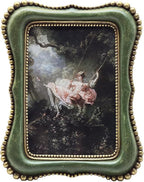 4x6 Vintage Picture Frame, Antique Green Ornate Photo Frame, by Yulink