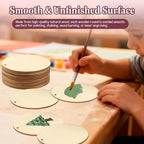 FSWCCK 50 PCS 4 Inch Wood Circles - Image 3