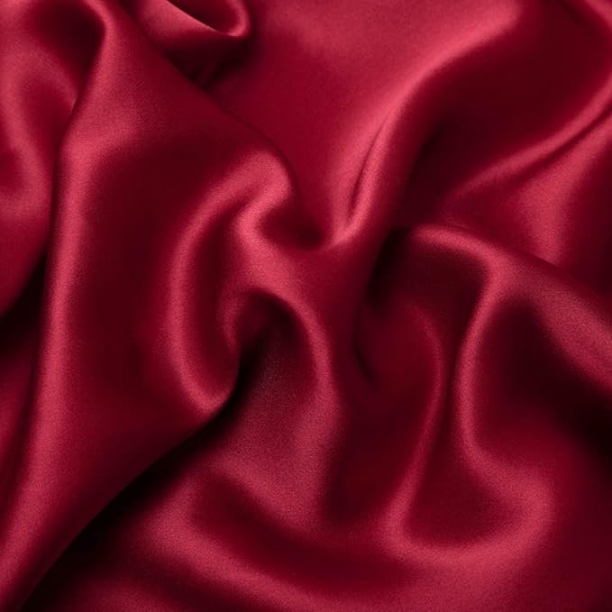 Red Silk Pillowcase for Hair and Skin Made in USA, 22 Momme Mulberry Silk - Image 5