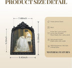 Cuspin 8x10 Black Picture Frame Vintage Frames, Ornate Arched Resin Photo Frame - Image 4