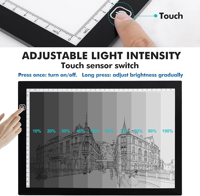 Dorhui A4 Light Pad for Weeding Vinyl, LED Copy Board Light Tracing Box - Image 3