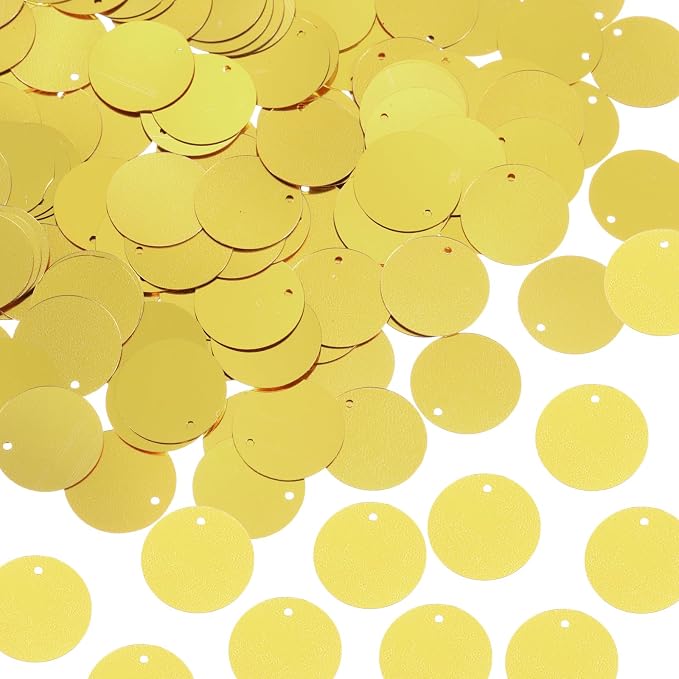 MECCANIXITY 700 Pcs Flat Round Sequins 15mm/0.6 Inch Loose Paillettes Craft by MECCANIXITY