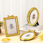Vicenpal 3 Pcs Tiny Picture Ornate Frames 5 x 7 Inch Small Vintage Oval Picture - Image 2