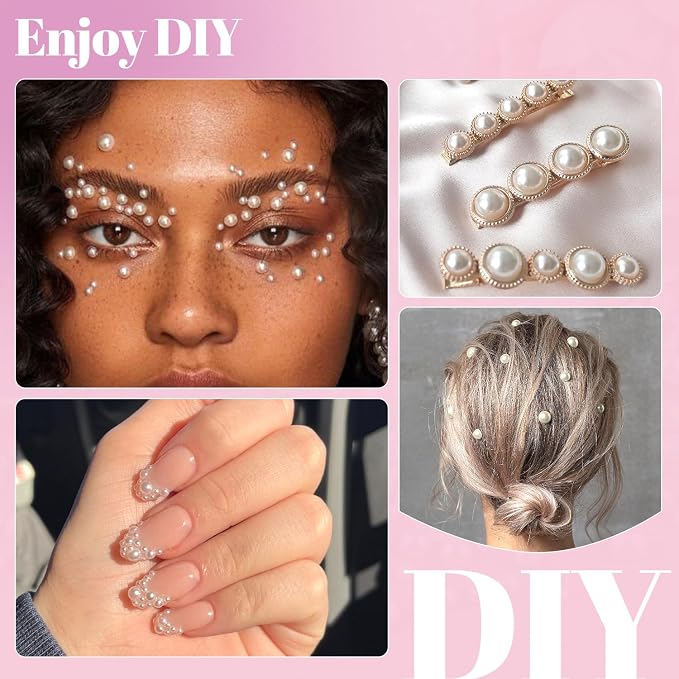 13000Pcs Flatback Pearls for Crafting, Bedazzling Bead for DIY Crafts Clothing - Image 6