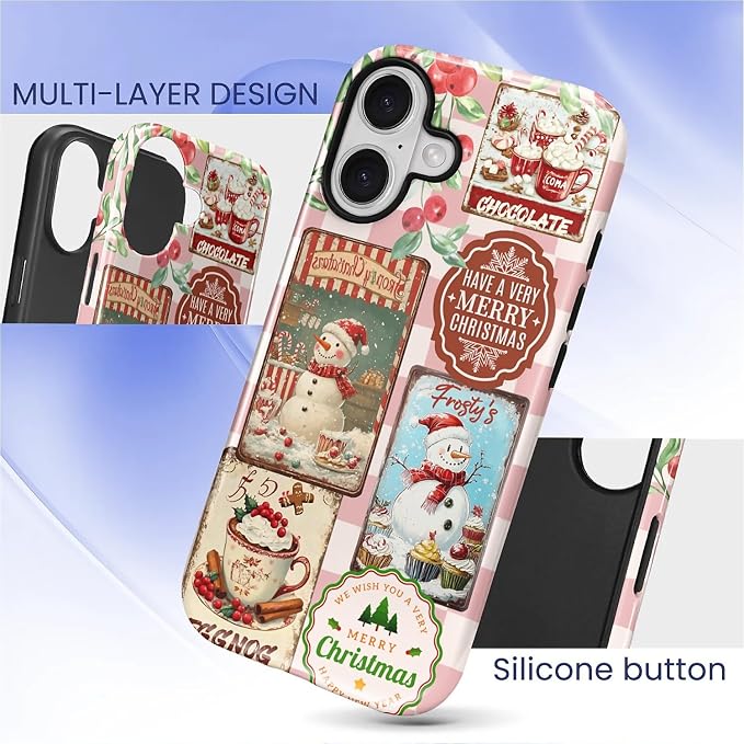 Case for iPhone 17, Scratch Resistant Hybrid Double Layer Hard Shell，Vintage - Image 4