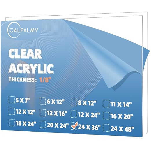 CALPALMY 1/8" Thick Clear Acrylic Sheets by CalPalmy