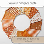 Cotton Satin Patchwork Fabric Panel – 35 Designs, 20×20 cm Squares, Single - Image 3