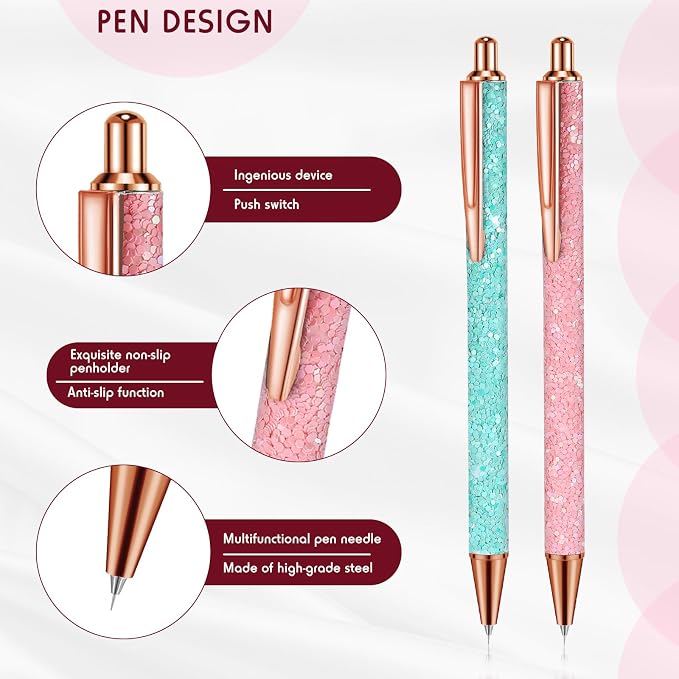 Epakh 2 Pieces Weeding Pen Vinyl Pen Pin Weeding Tool Fine Point Glitter Metal - Image 3