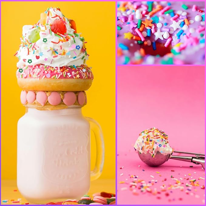 DIYASY 180g Fake Sprinkles, 6.35 oz Mini Faux Sprinkle Polymer Clay Slices - Image 6