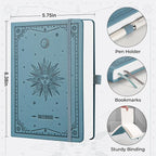 EMSHOI Graph Grid Journal Notebook, 320 Pages, A5 Size | Leather Hardcover - Image 4