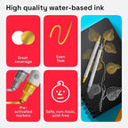 ARTISTRO 2 Gold & Silver Dual-Tip Acrylic Paint Pens - Image 5