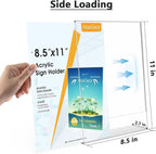 MaxGear Acrylic Sign Holder, 8.5 x 11 L-Shape Plastic Display Stand, 6 Pack | - Image 5