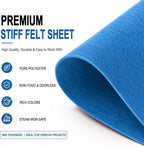 Denim Blue Large Felt Fabric 36" x 36", 1mm Stiff Felt Sheet, Nonwoven Fabric - Image 4