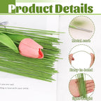 CCINEE 18 Gauge Green Floral Stem Wire, 14 inch - Image 3