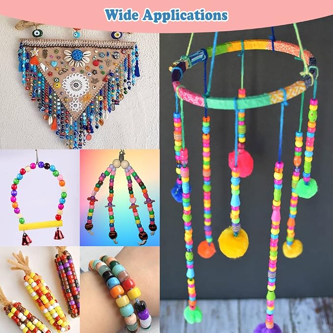 1100pcs Pony Beads, Friendship Bracelet Beads Kit, Bead - Image 7