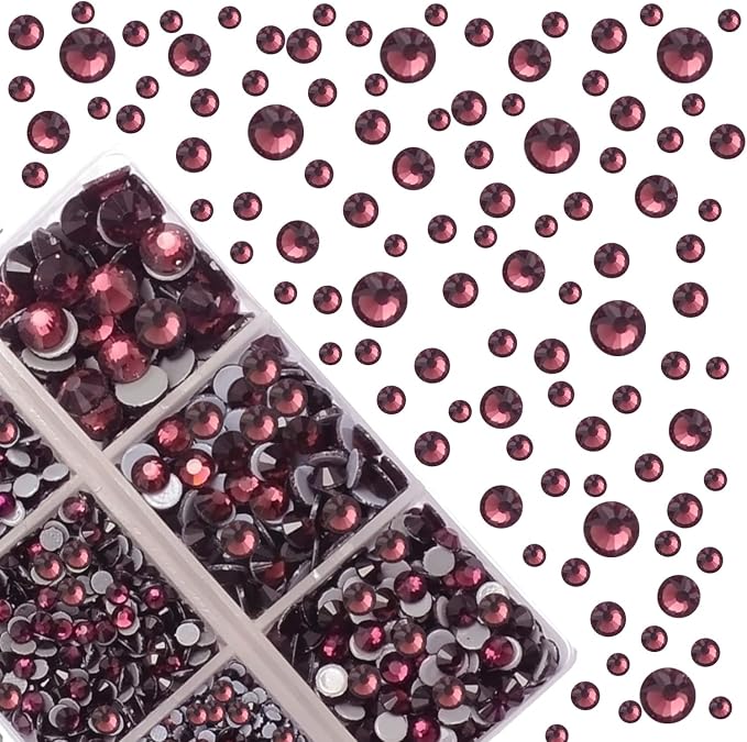4000Pcs Mixed Size Hot Fix Round Crystals Gems Glass Stones Hotfix Flat Back - Image 2