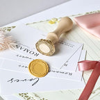 Frame Wax Seal Stamp, 3D Embossed Relief Carving Head and Wood Handle - Image 5