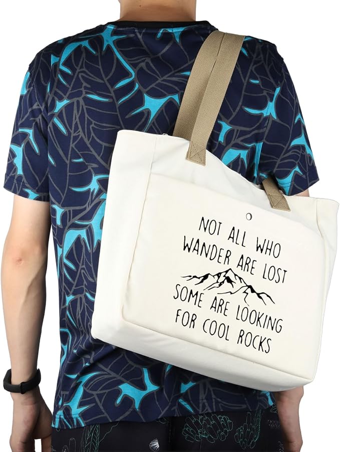 MBMSO Geologist Tote Bag Rock Collector Gift Not All Who Wander are Lost Some - Image 5