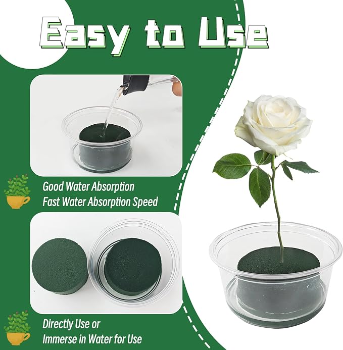 8 Pcs Round Floral Foam, Florist Plant Foam Block - Image 4